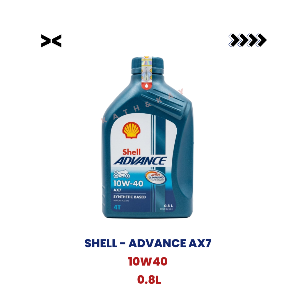 Shell Advance AX7 Scooter 10W-30 0.8L – Oli Motor Matic Semi Synthetic API SN JASO MB