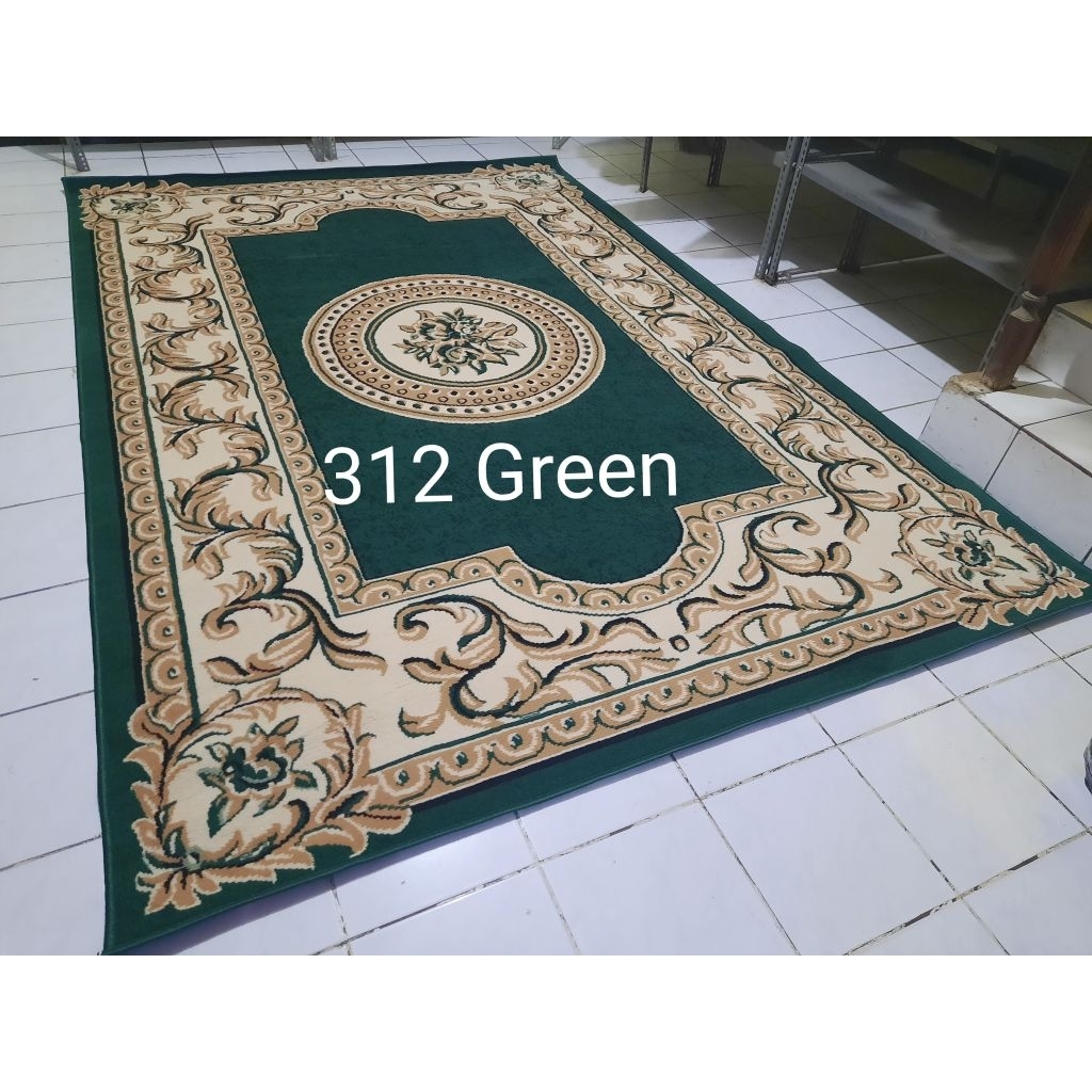 Karpet Permadani Jumbo Klasik  Almaya Safira Hijau Green