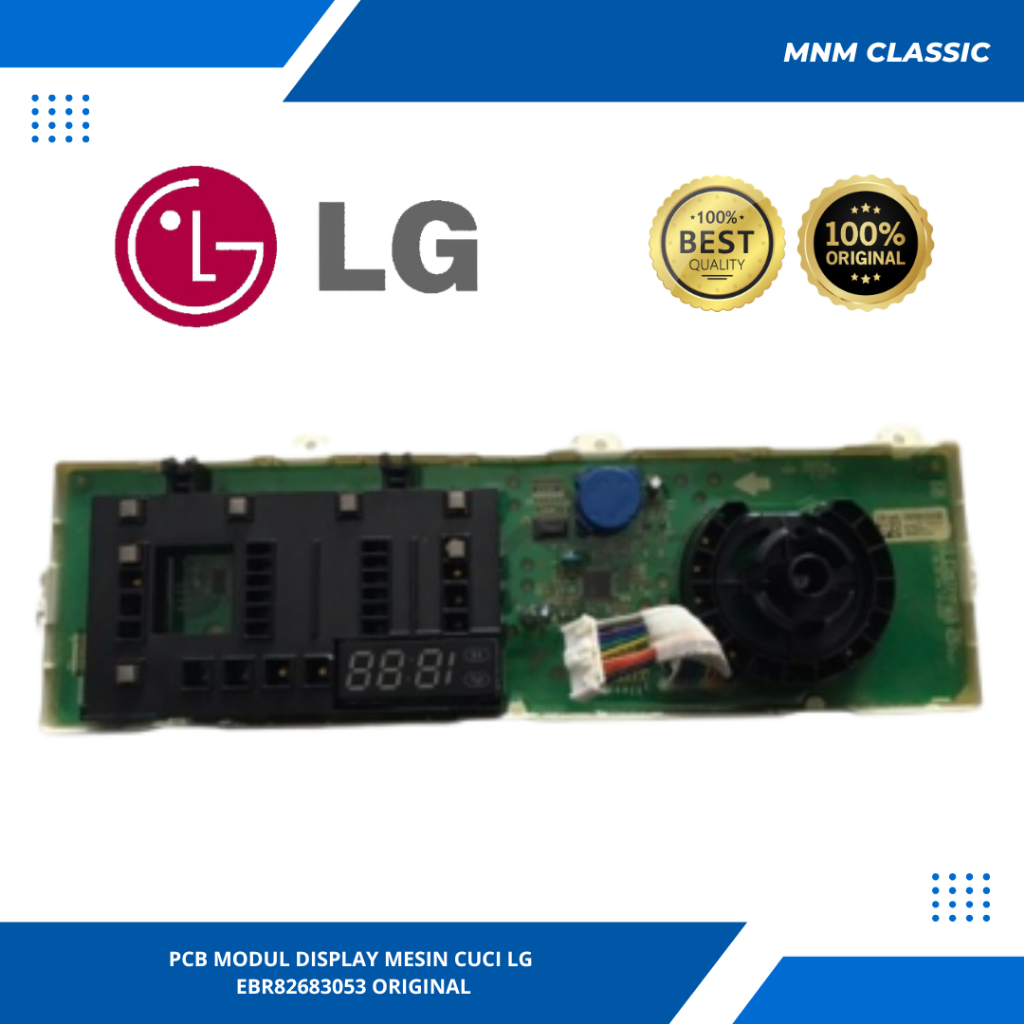 PCB MODUL DISPLAY MESIN CUCI LG FRONT LOADING FM1208N3W KODE PART EBR82683053 / EBR82683071 / EBR826