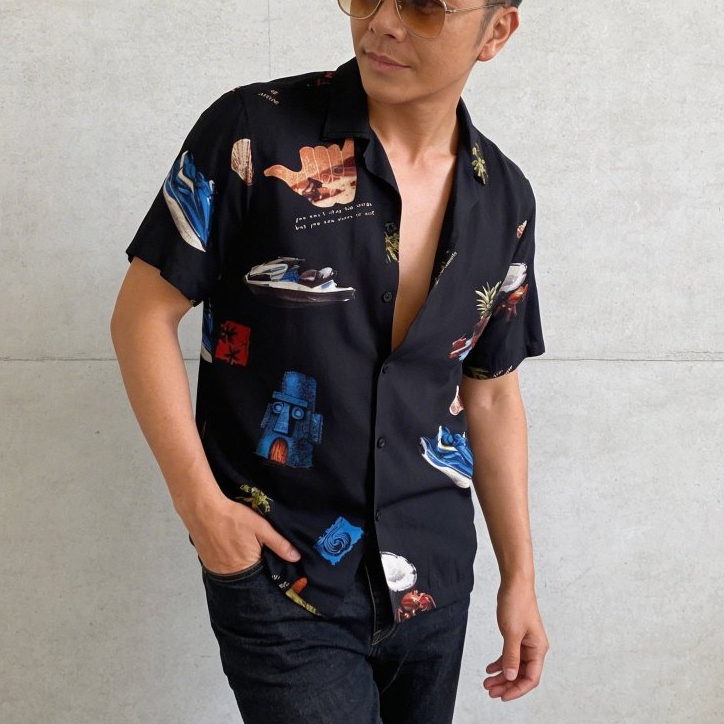 KEMEJA RAYON PREMIUM LENGAN PENDEK | MOTIF HAWAII, DAUN, POHON, BUNGA / VINTAGE KOREAN STYLE