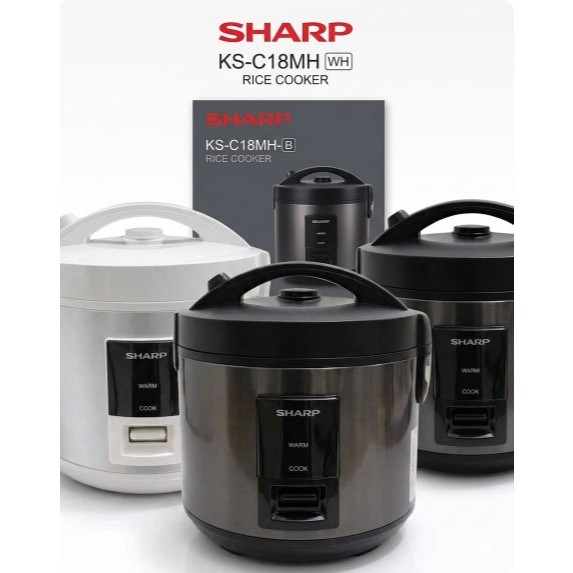 Rice Cooker KSC18MH KS-C18MH Sharp 1.8 Liter Magic Com Penanak Nasi Panci Anti Lengket Kukusan