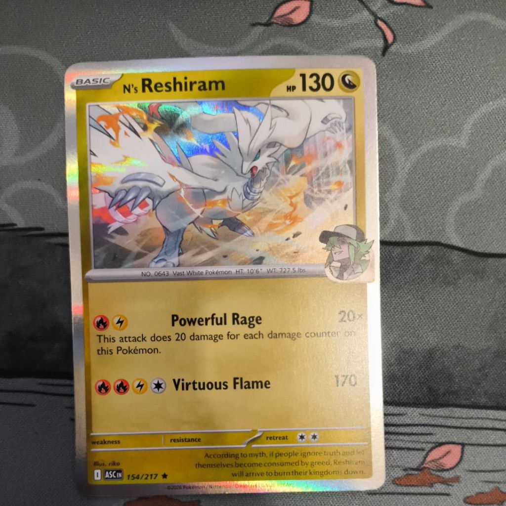 N's Reshiram 154/217 Ascended Heroes Holo
