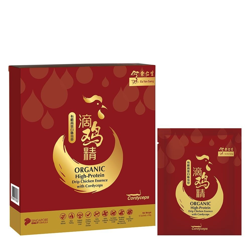 Eu Yan Sang Organic High Protein Drip Chicken Essence with Cordyceps 6s