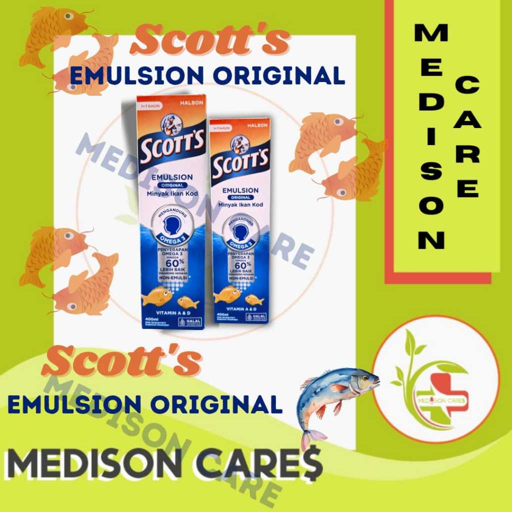 SCOTT'S  Scott EMULSION ORIGINAL VITAMIN MINYAK IKAN KOD | 400 ML