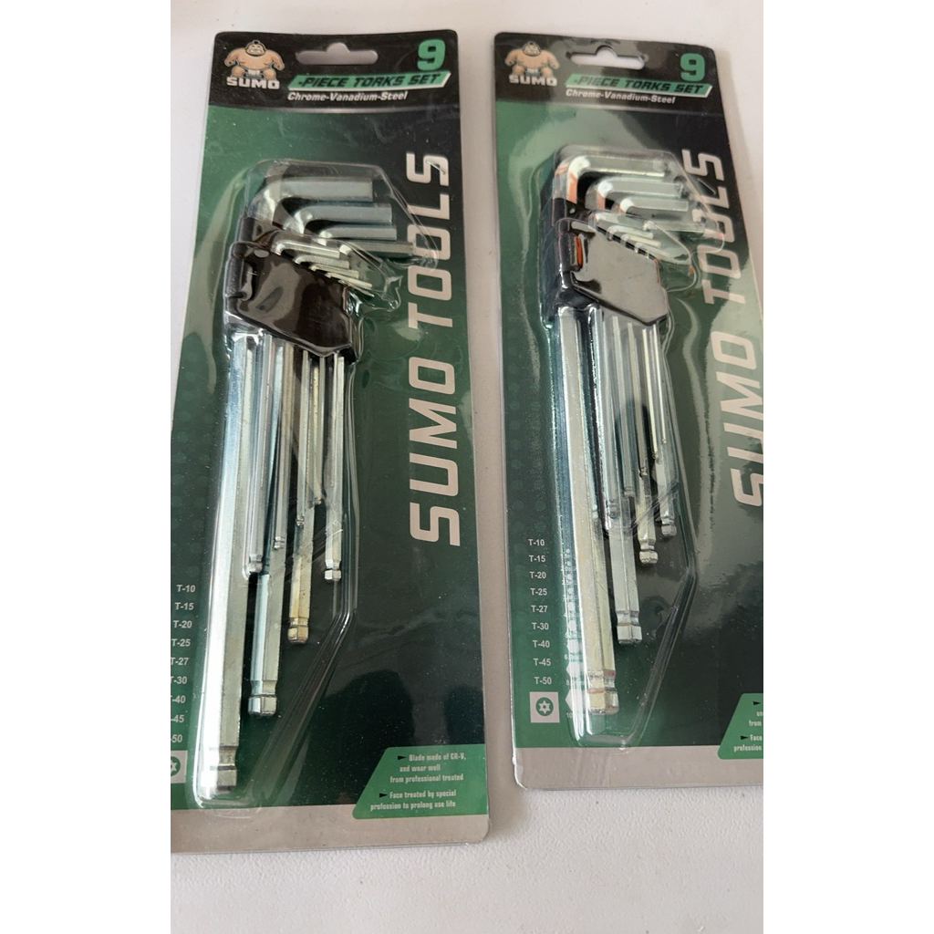 SUMO" KUNCI L PANJANG 9 PCS SET MODEL BALL/SEGI