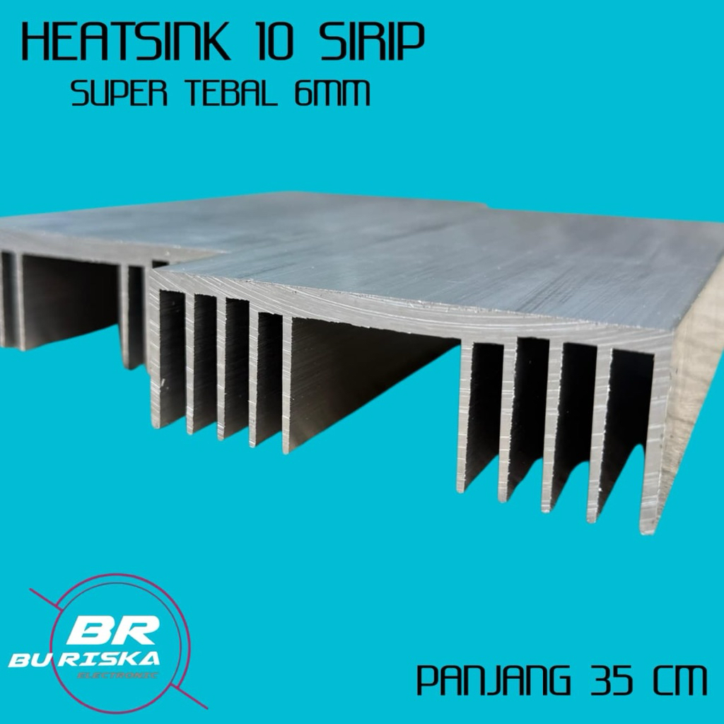 Heatsink / pendingin 10sirip 35cm tebal 6mm