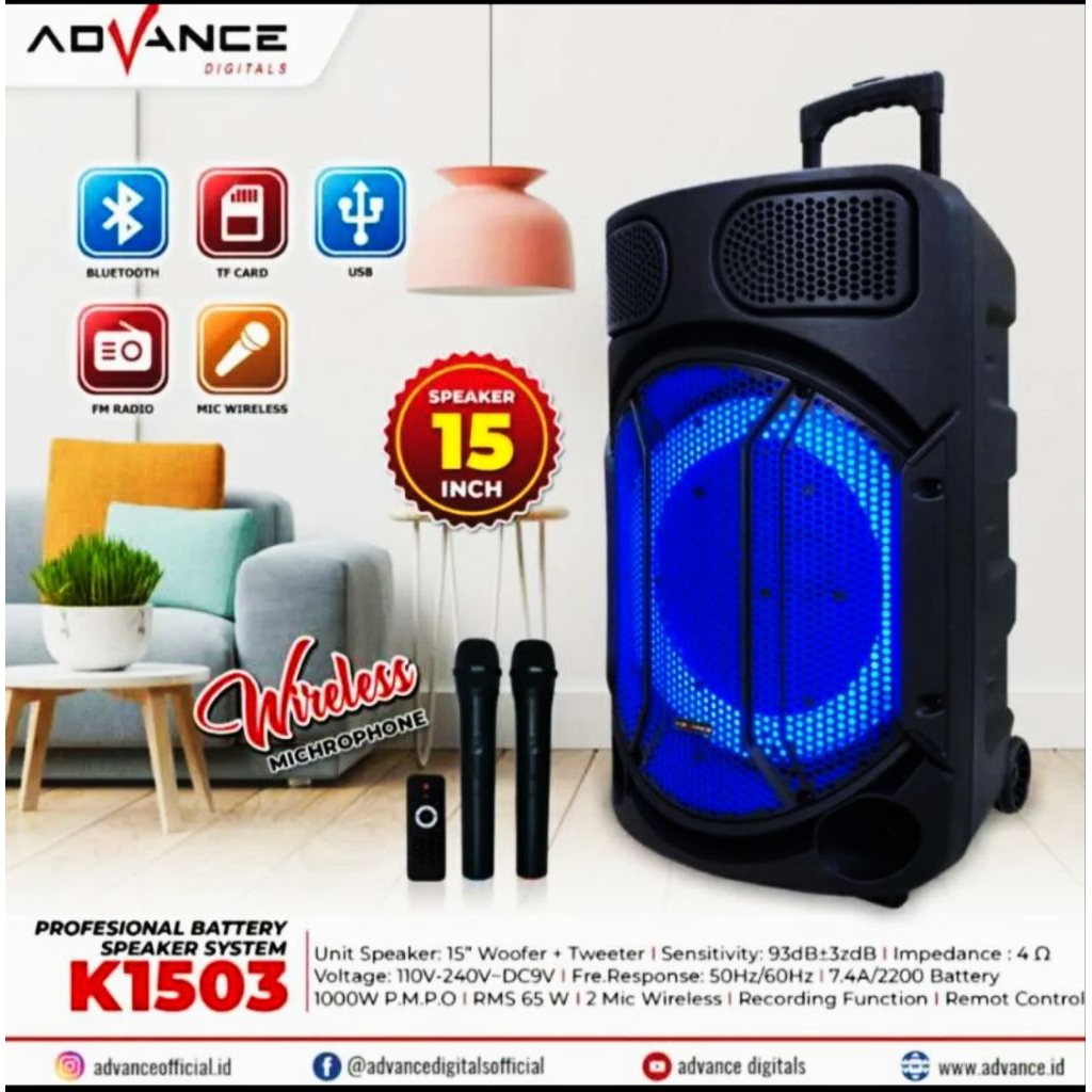 speaker bluetooth Advance digital K1503