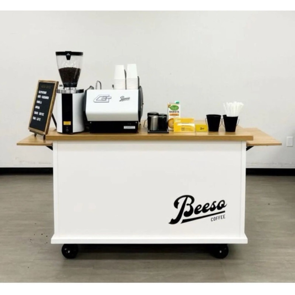 booth untuk jualan kopi portable, booth knokdown mudah di bongkar pasang dan praktis