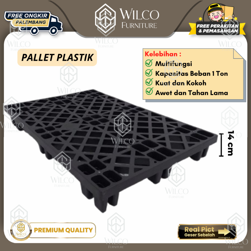 Pallet Plastik Kaki Single | Pallet Plastik Beban 1 Ton