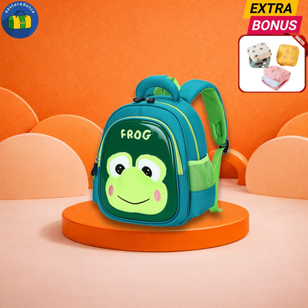 Tas Ransel Anak Ransel Hewan Animal Sekolah Ransel TK Paud Anti Air Tebal Gambar XWH61