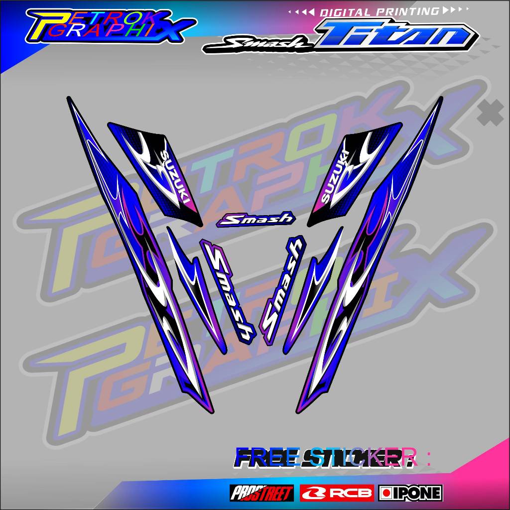 STRIPING VARIASI SUZUKI SMASH TITAN / STICKER LIST VARIASI MOTOR SMASH TITAN