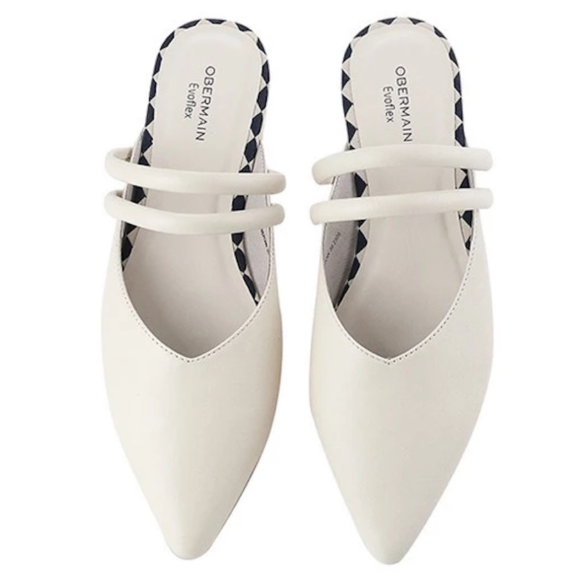 PSPGN.CO | original branded obermain jenett helga OB40167OW off white mules kulit wanita slide