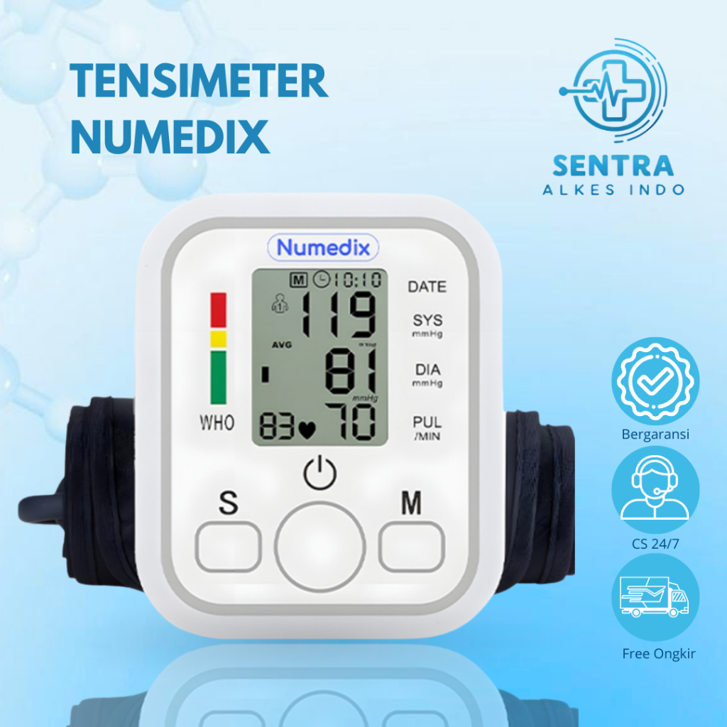 MONITOR TEKANAN DARAH DIGITAL OTOMATIS – Tensi Numedix / Alat Pengukur Tensi / Alat Pantau Tekanan D