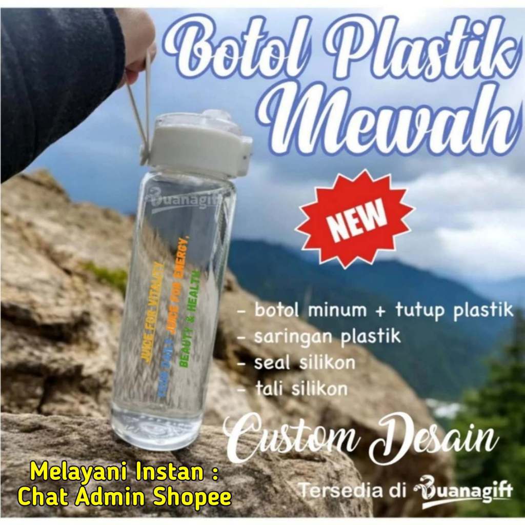 Botol Minum Aesthetic Polos Plastik Tumbler Cetak Nama Warna Minum Lucu Korea Botol Minum Anak Bpa F