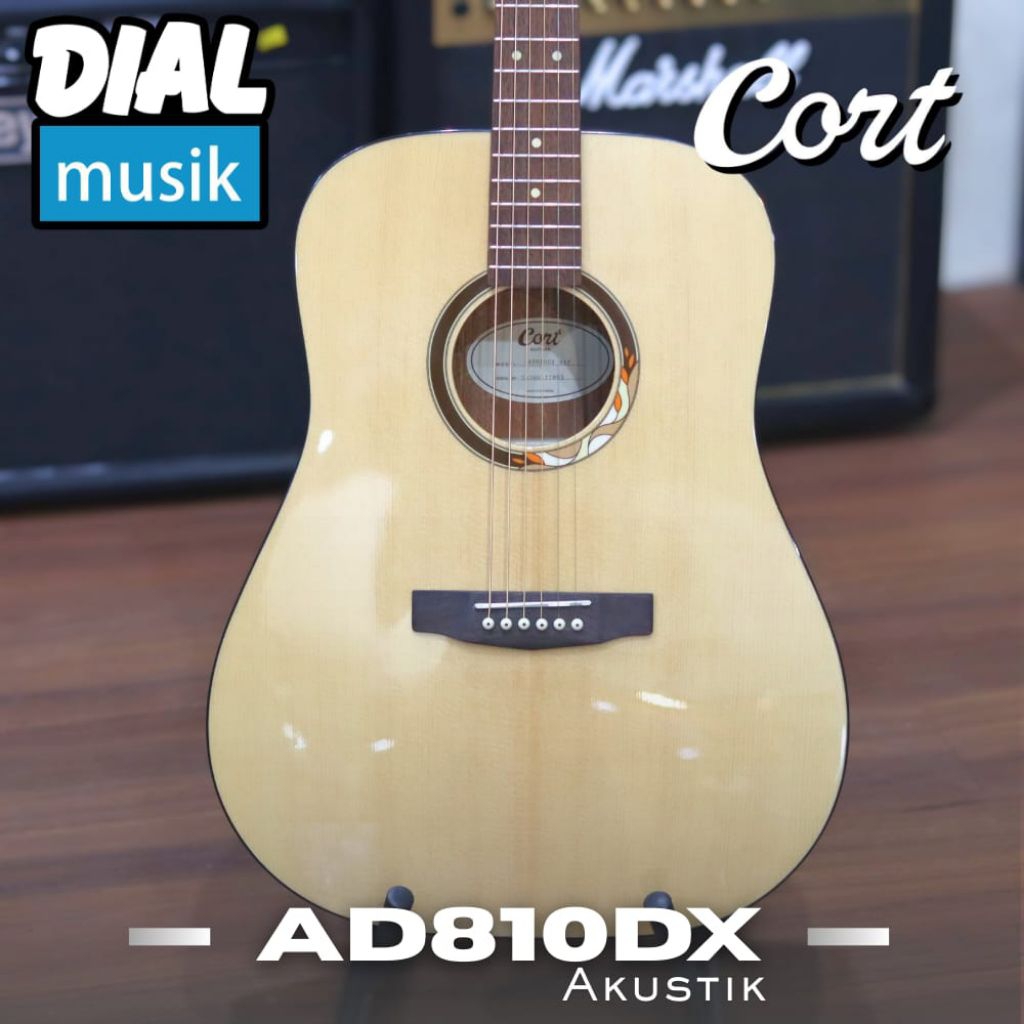 Cort AD810DX NAT - Gitar Akustik AD 810 DX Natural / AD-810-DX  / AD810DX Fishman / AD810DX Transkus