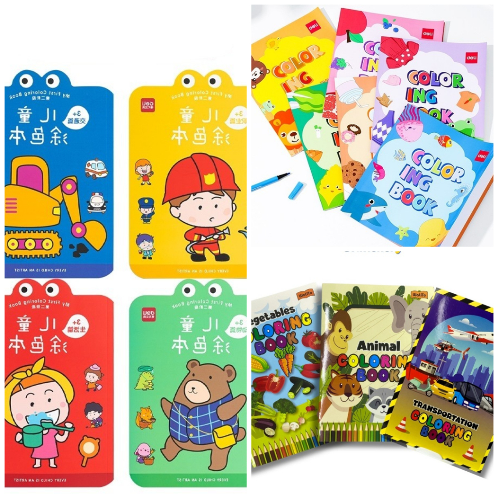 (1 PCS) Buku mewarnai / colouring book random karakter tebal | tipis