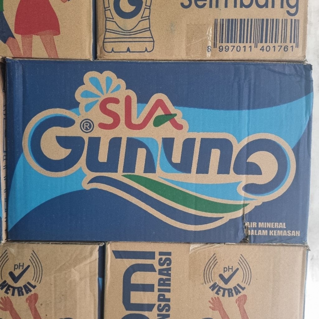 AIR MINERAL GUNUNG SLA 600 ML 1 DUS ISI 24 (KHUSUS INSTANT/SAMEDAY)