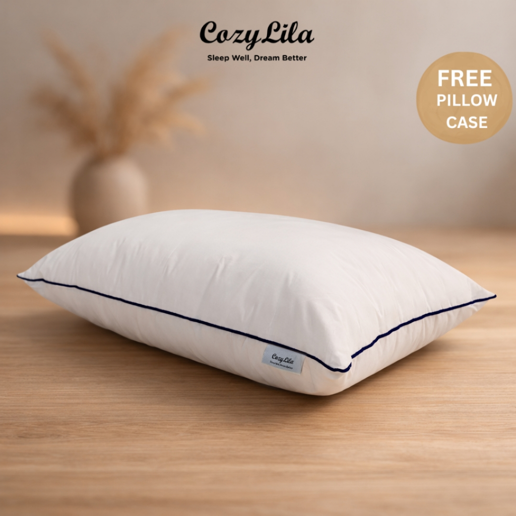 Bantal Bulu Angsa Featherlike Deluxe (Single List)  Free Sarung Bantal