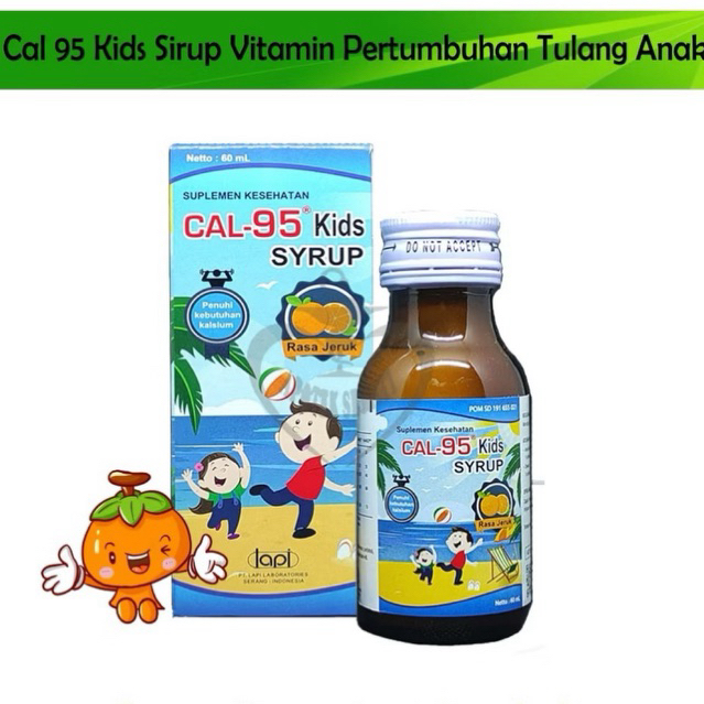 Sirup Kalsium Anak Lapi Laboratories 60ml - Membantu Pertumbuhan Tulang, Menunjang Kesehatan, Kandun