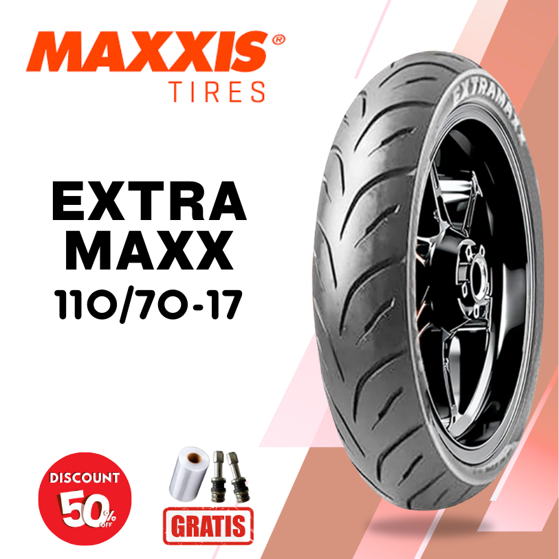 Ban Motor SPORT - SUPRA GTR - SUPERMOTO MAXXIS EXTRAMAXX 110/70 Ring 17 Tubeless