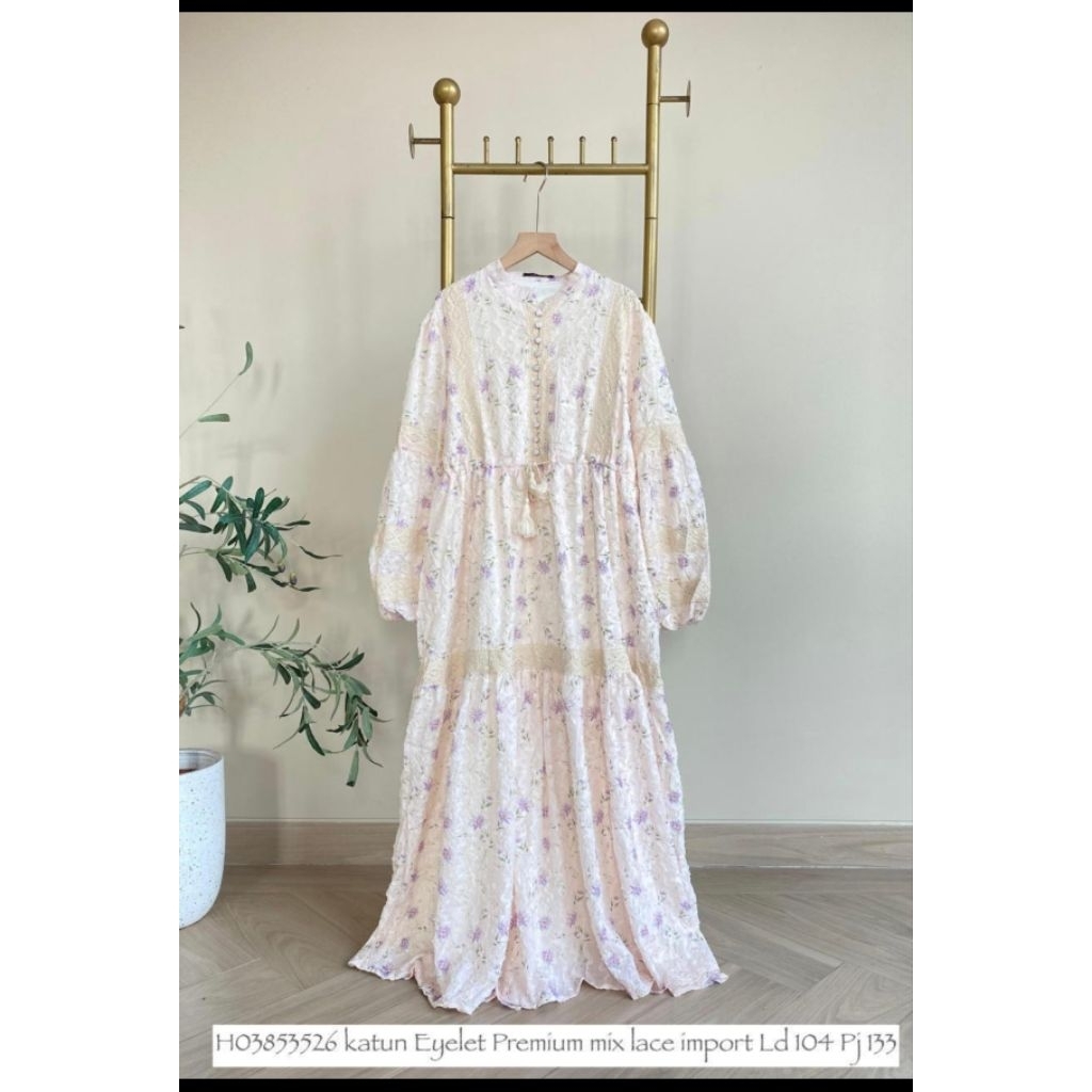 Real pic ORIGINAL dan TERMURAH Maxi Dress PREMIUM BUTIK / Gamis Brukat Premium Butik Import / Gamis 
