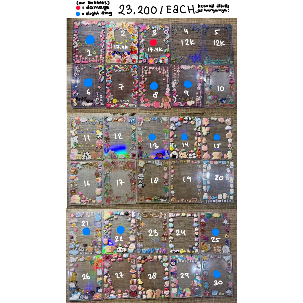 toploader deco sticker cute kpop photocard anime glitter holo handmade