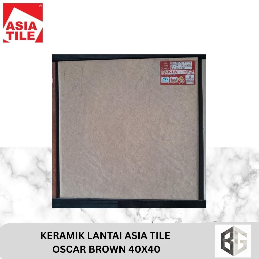 KERAMIK LANTAI ASIA TILE Oscar Brown 40x40