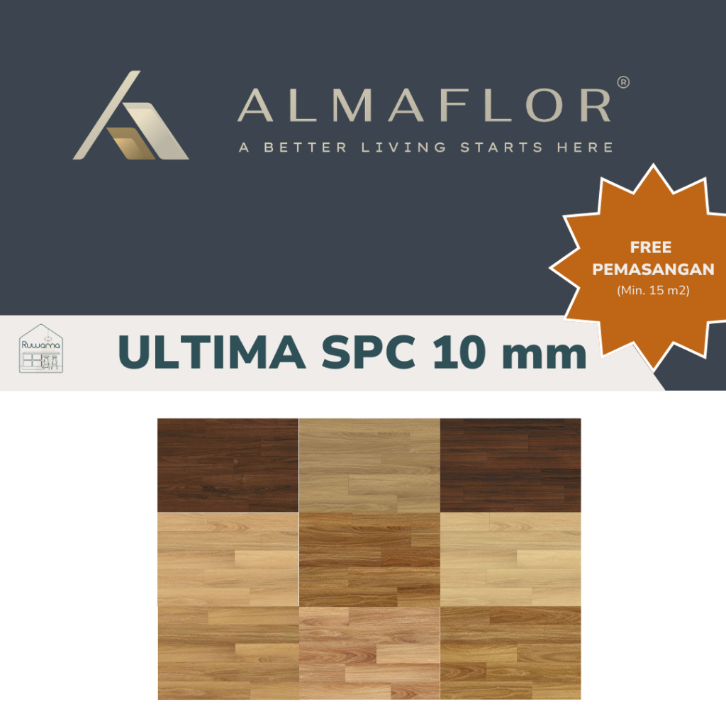 Lantai SPC ALMAFLOR 10 mm ULTIMA (Isi 1.91 m2)