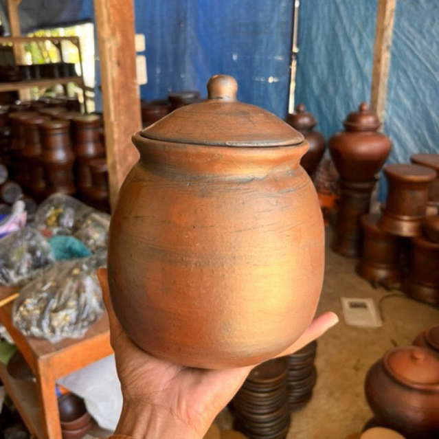 Kendi Ari-Ari Kendilan Kecil Gerabah Tanah Liat