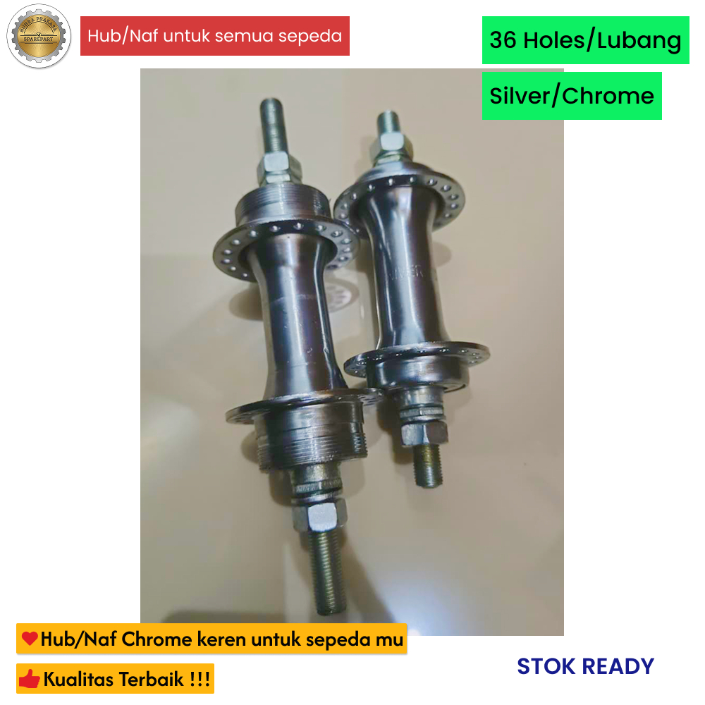 Naf / Hub Roda Sepeda Chrome 36 Hole - Komponen Velg 36 Jari Hub Depan - Hub Belakang