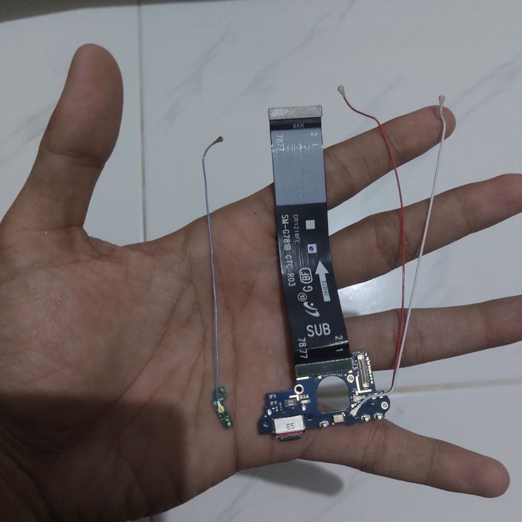 Konektor Charger dan Fleksibel Samsung S20 FE Original Copotan