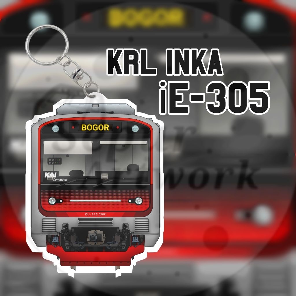 GANTUNGAN KUNCI AKRILIK KRL iE-305 UKURAN 6 X 5 CM