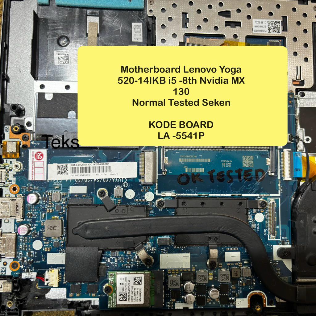 Motherboard / Mesin Lenovo Yoga 520-14IKB i5-8 Dual VGA Nvidia Normal Tested Seken Original