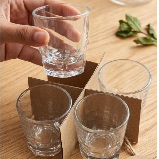 Gelas Kopi Espresso Kaca Tebal Set 6 pcs | Gelas Kopi Cafe Shot Glass Kopi