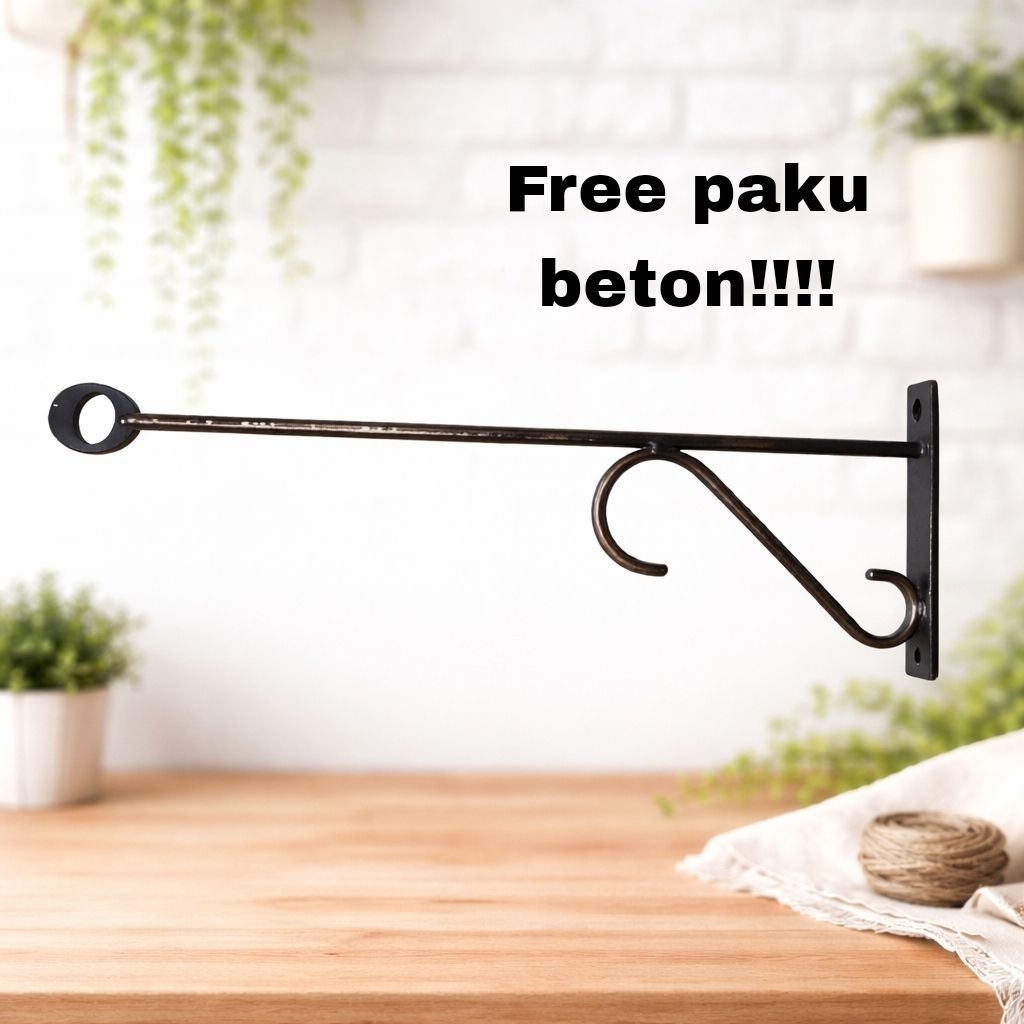 RAK BESI SIKU PENYANGGA / GANTUNGAN HANGER BAJU / PENYANGGA KORDEN / RAK JEMURAN