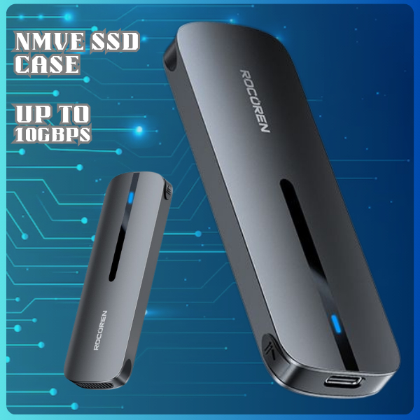 SSD Case 10 Gbps - Rocoren NVMe SSD Casing enclousure