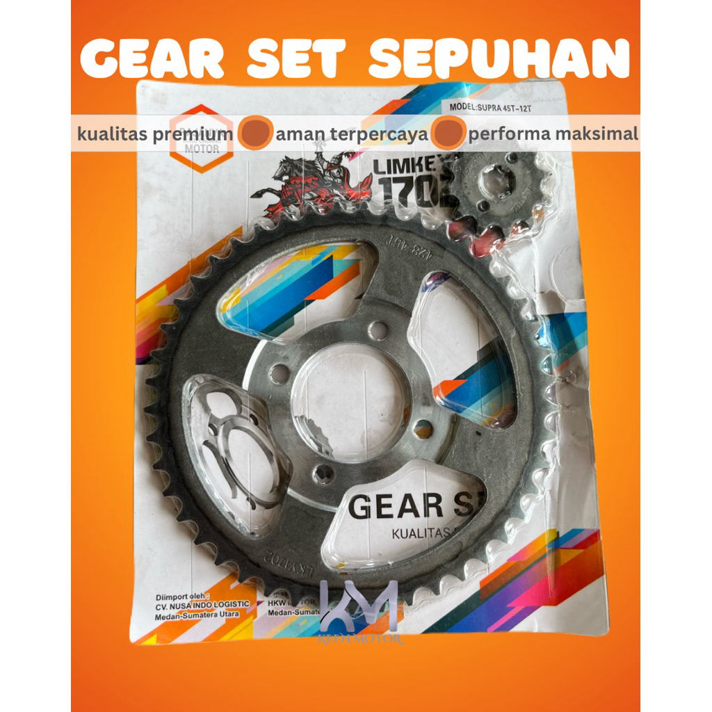 GEAR SET SEPUHAN FIT NEW 12T - 45T