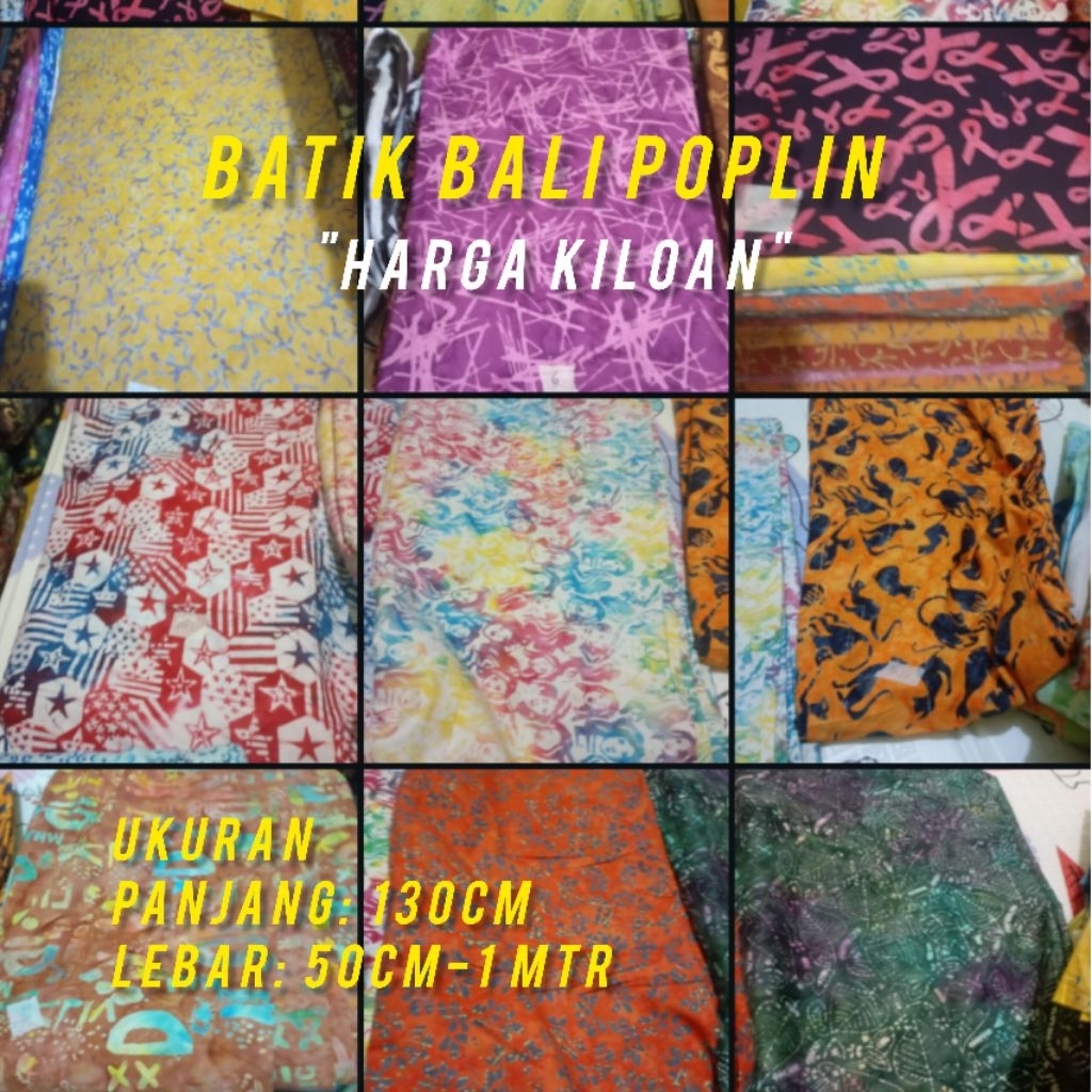 COD KILOAN/KG | KAIN PERCA BATIK/MOTIF KATUN POPLIN PRIMIS SISA PRODUKSI UKURAN RANDOM untuk aneka k