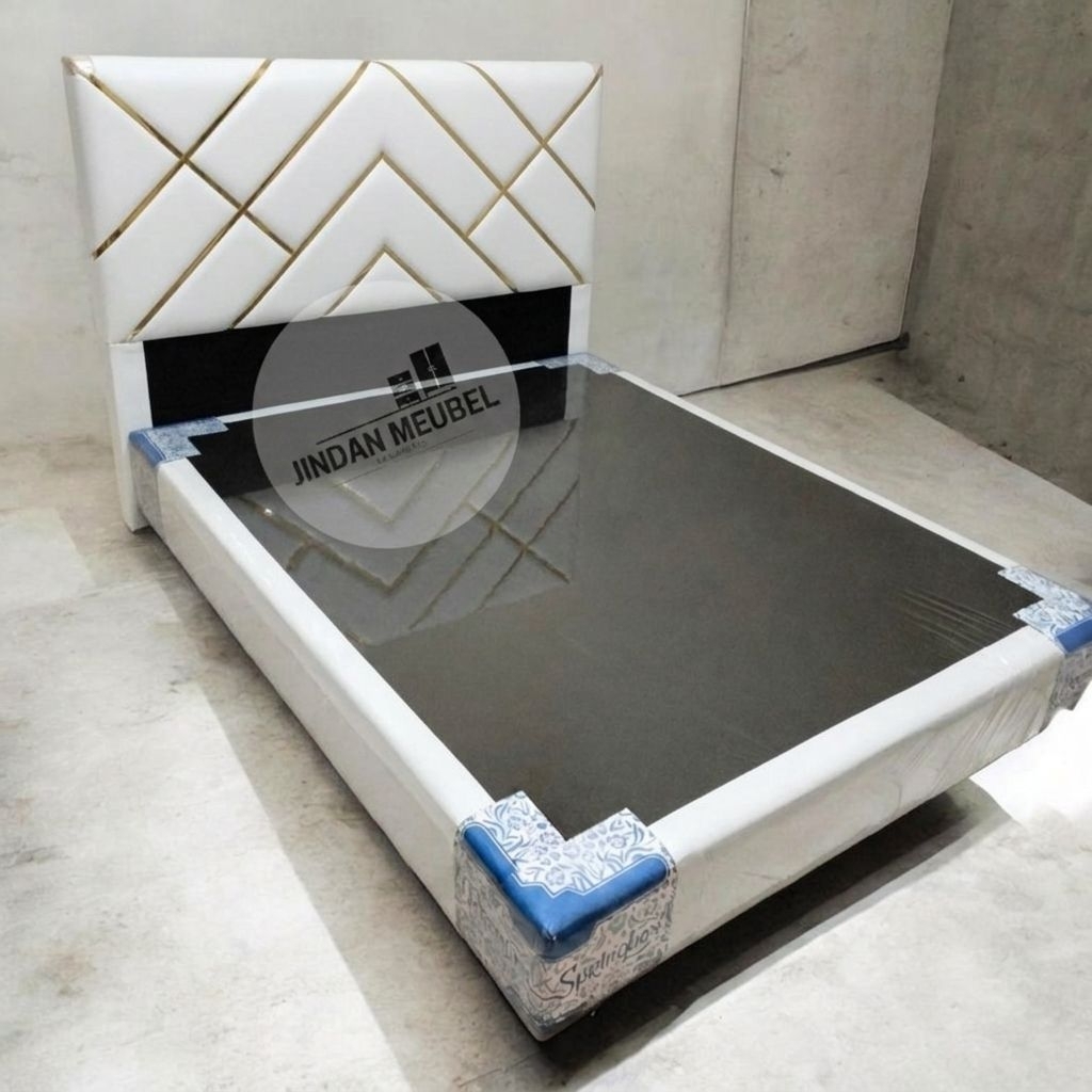 dipan box + sandaran kasur springbed