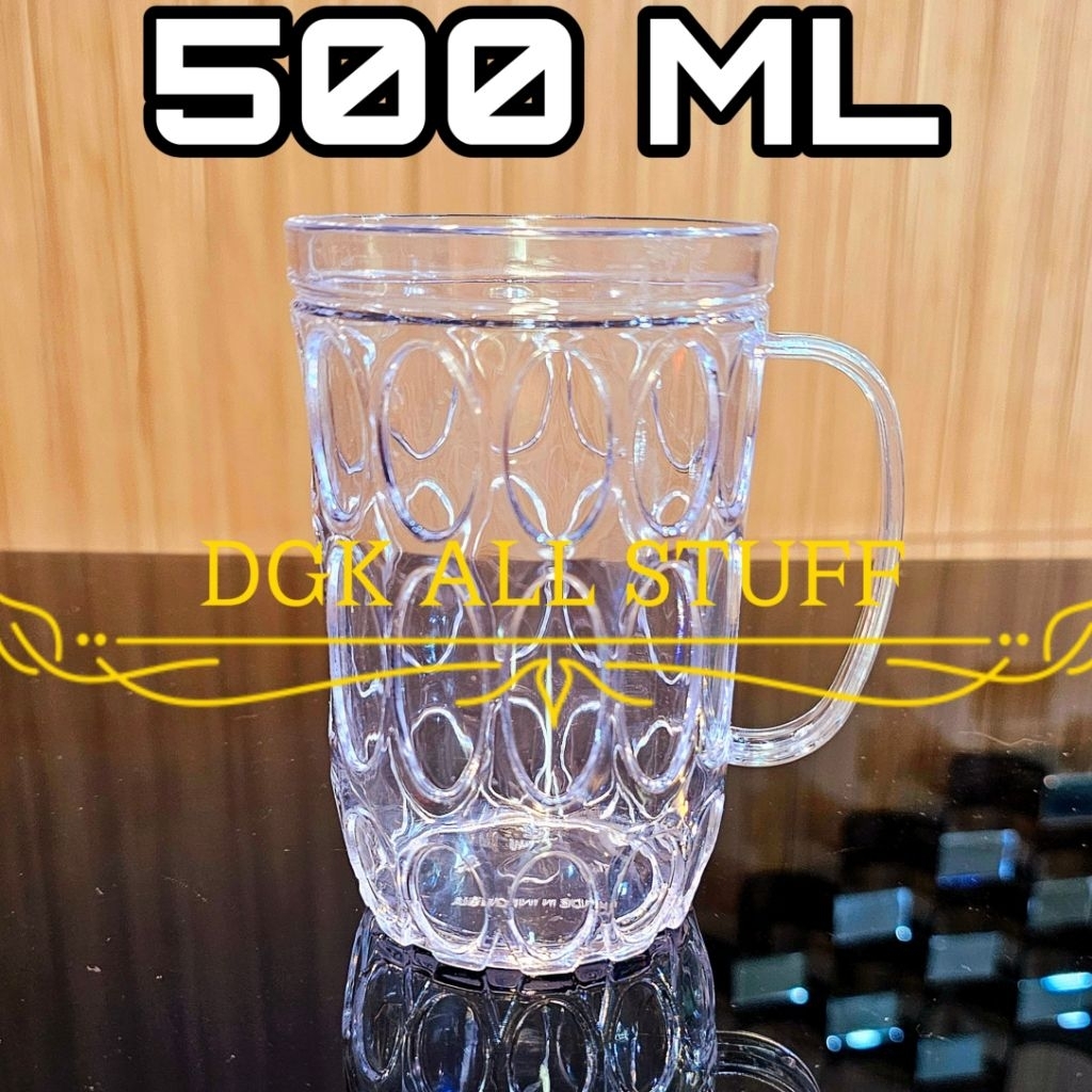 Cangkir Gelas Mug Acrylic Akrilik Mika Kopi Es Teh Sirup Jualan Warung Kafe Cafe Restoran Plastik Be
