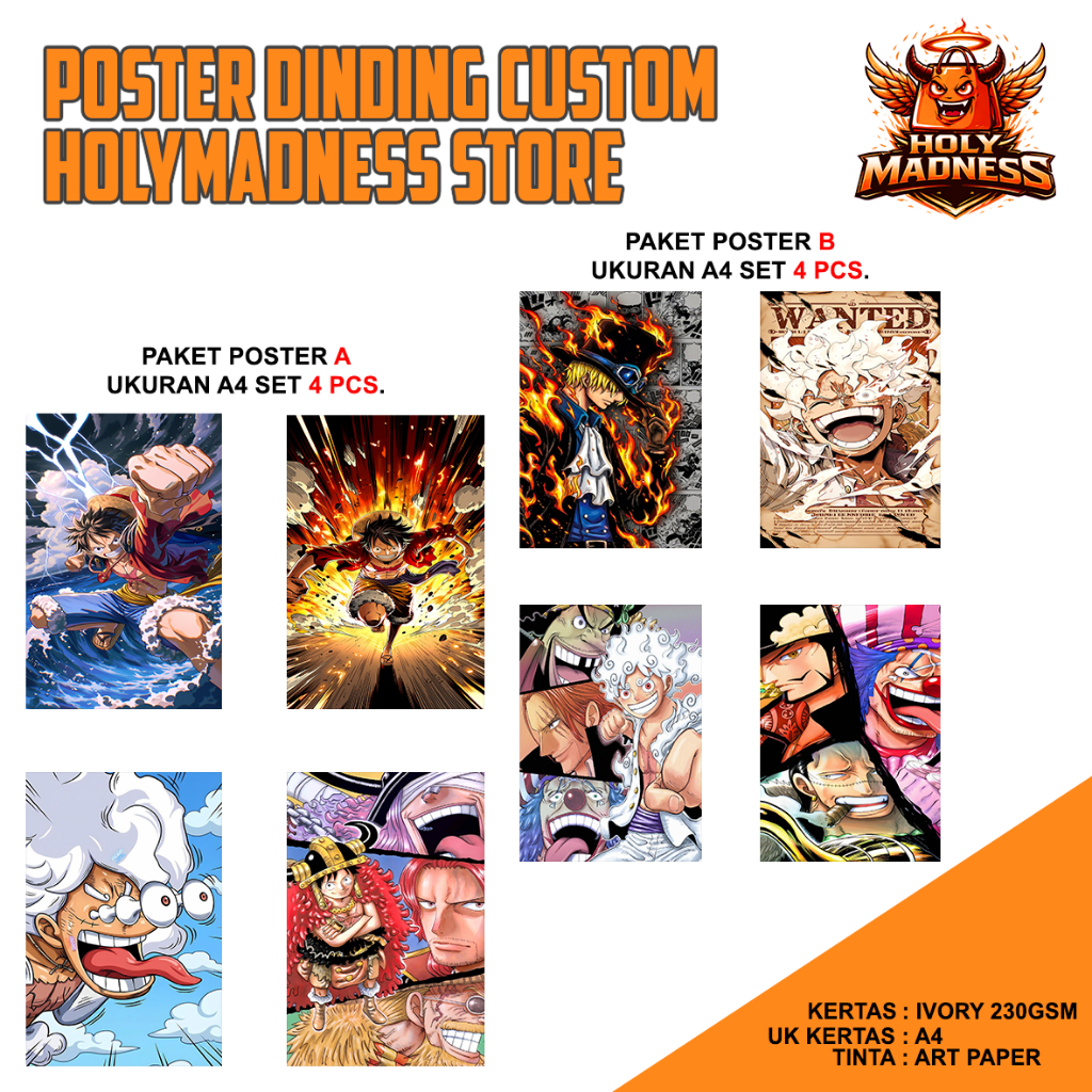 POSTER DINDING ANIME 0NE PIECE WALLPAPER DINDING