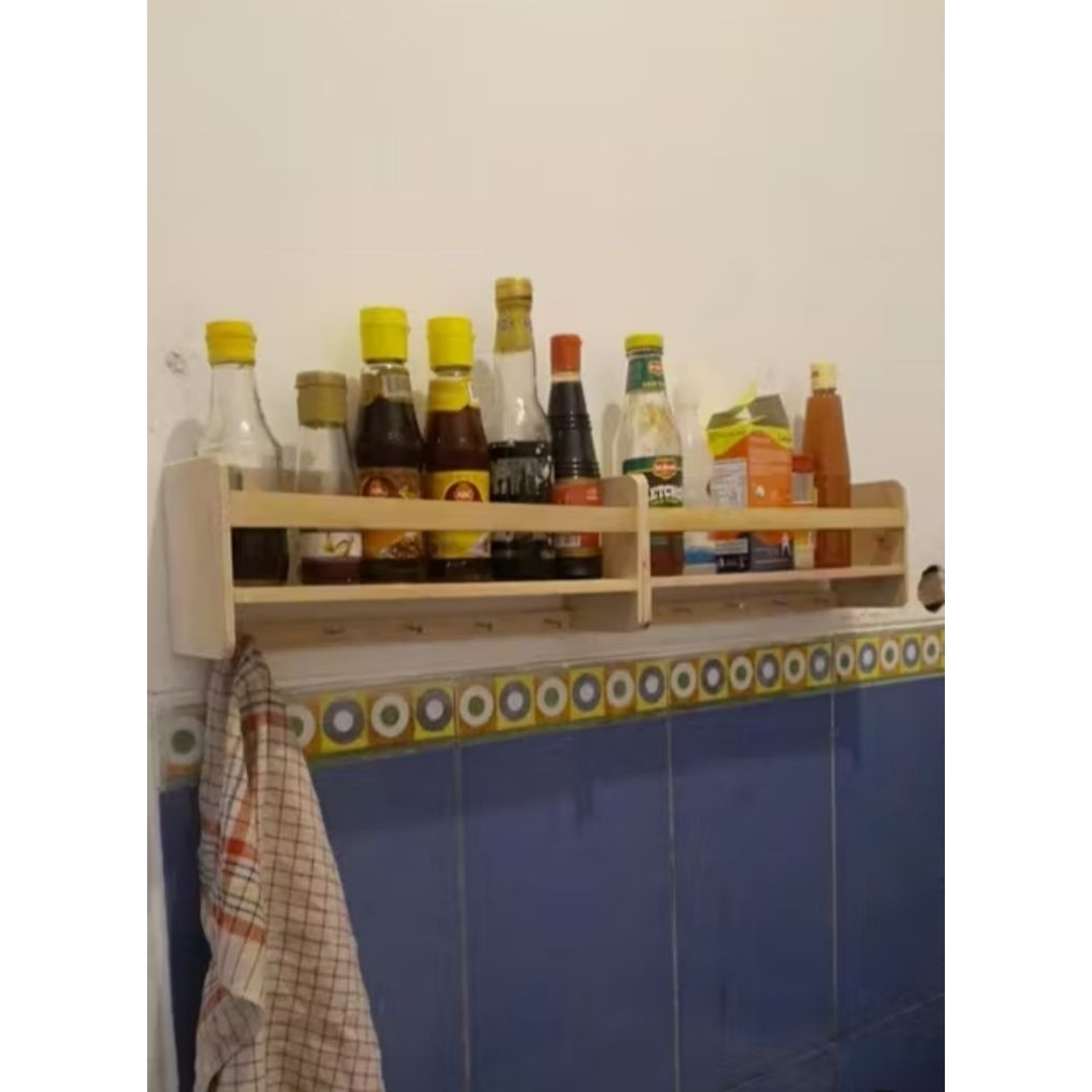 Rak bumbu dapur cantolan rak tempel dinding