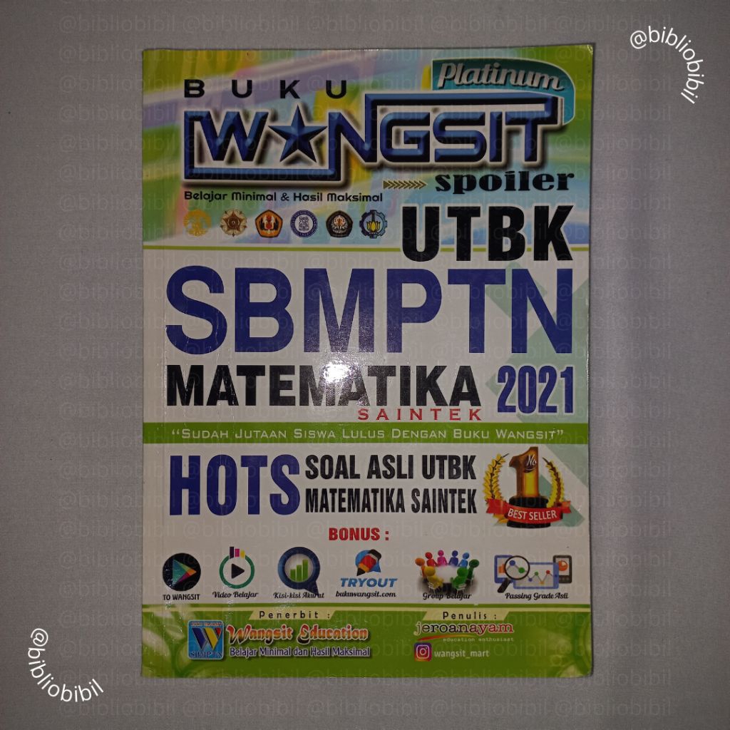 [Preloved] Buku Wangsit Matematika SBMPTN UTBK 2021