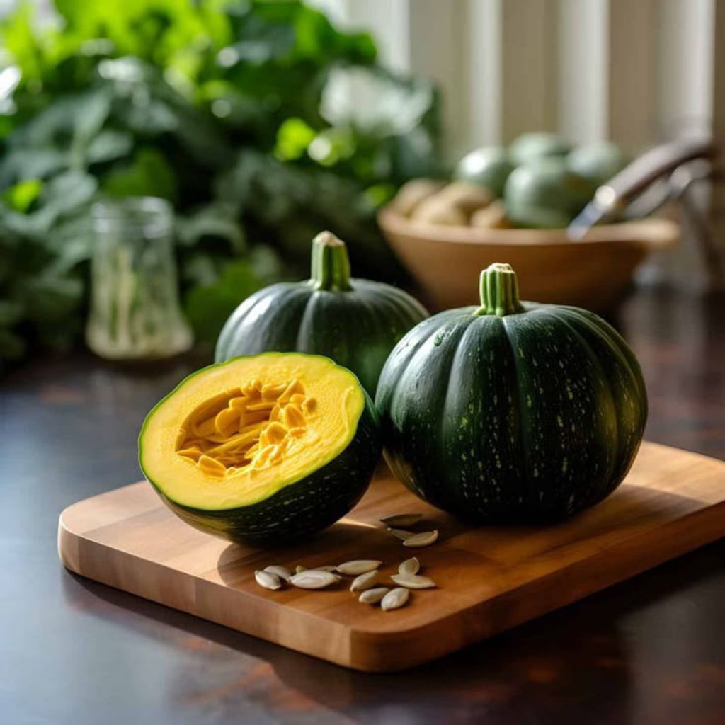 benih/biji labu kabocha hijau (5 butir)
