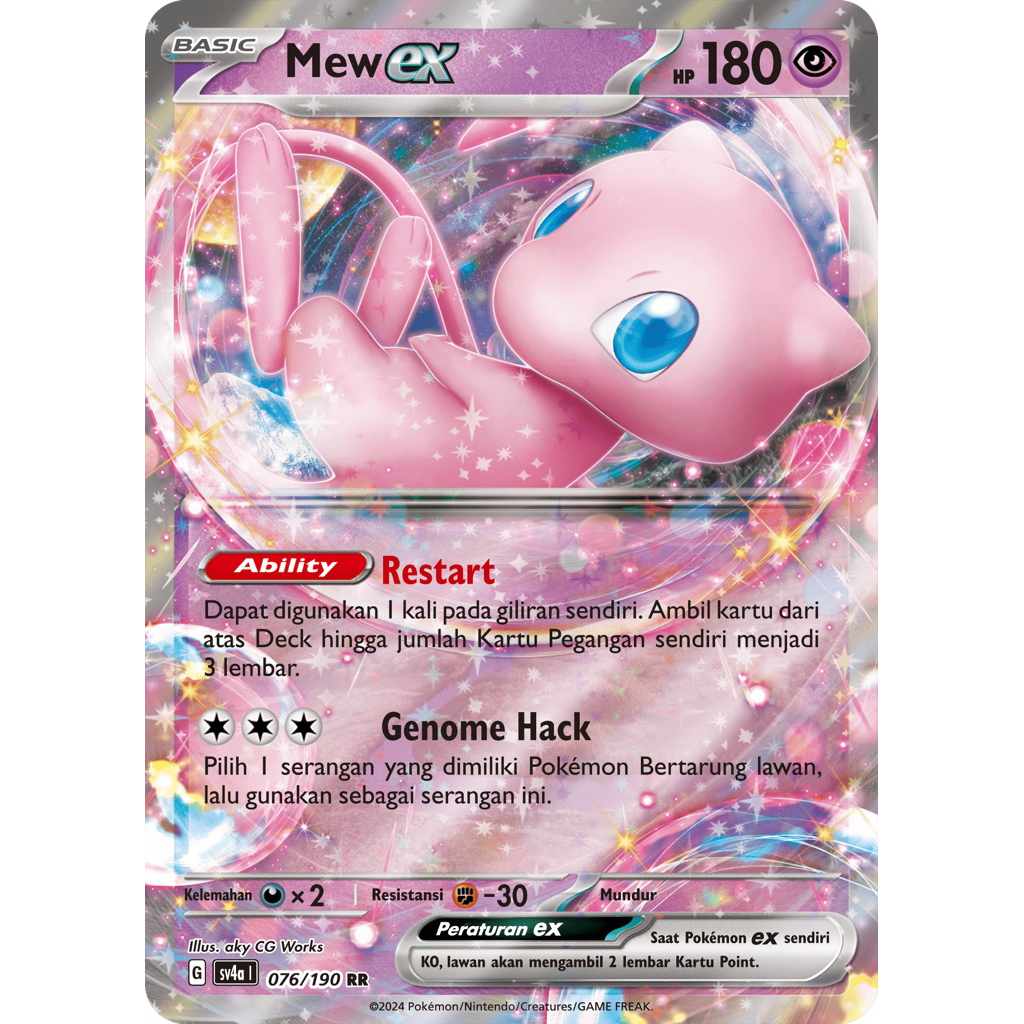 POKEMON TCG MEW EX RR 076/190 INDONESIA