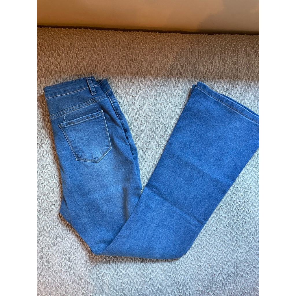 Flare Pants Jeans Snow Blue