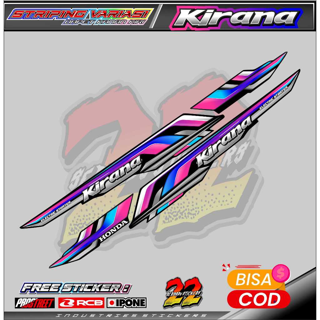 STRIPING VARIASI HONDA KIRANA 125 / STICKER LIST VARIASI MOTOR HONDA KIRANA 125