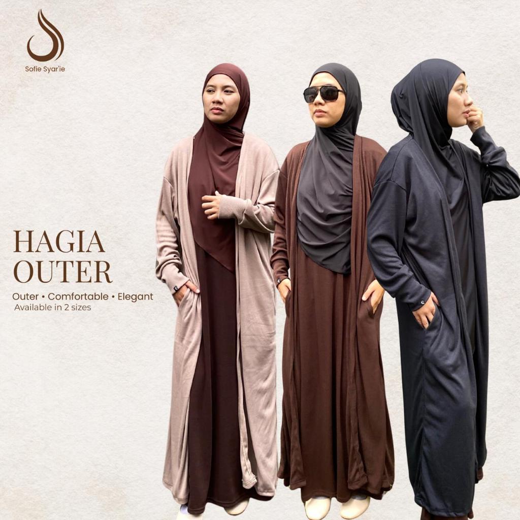 Outer Knit Muslimah Cardigan Panjang by Sofie syar'i
