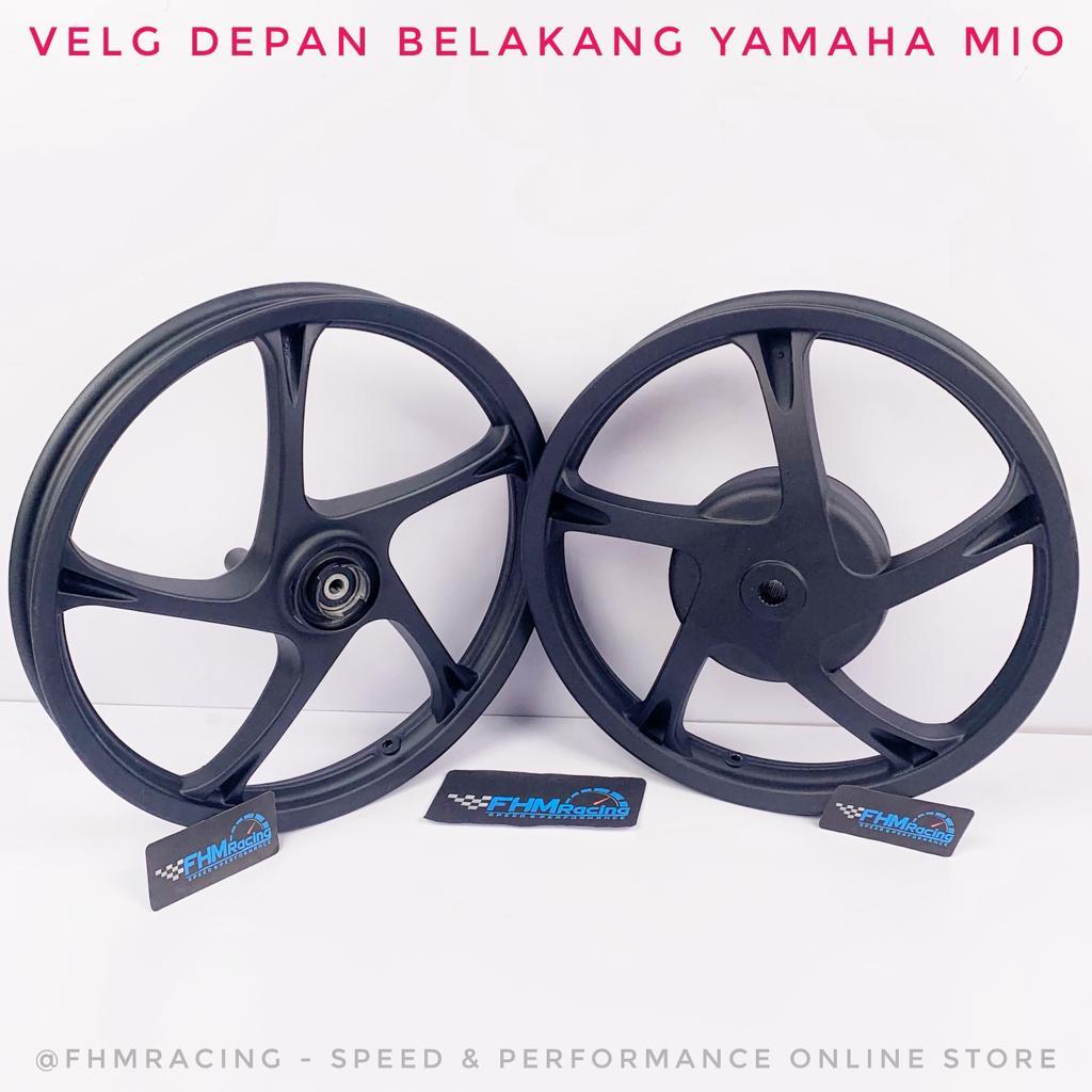 Velg Depan Belakang Yamaha Mio/VELG P5 MIO PSW NEW BLACK