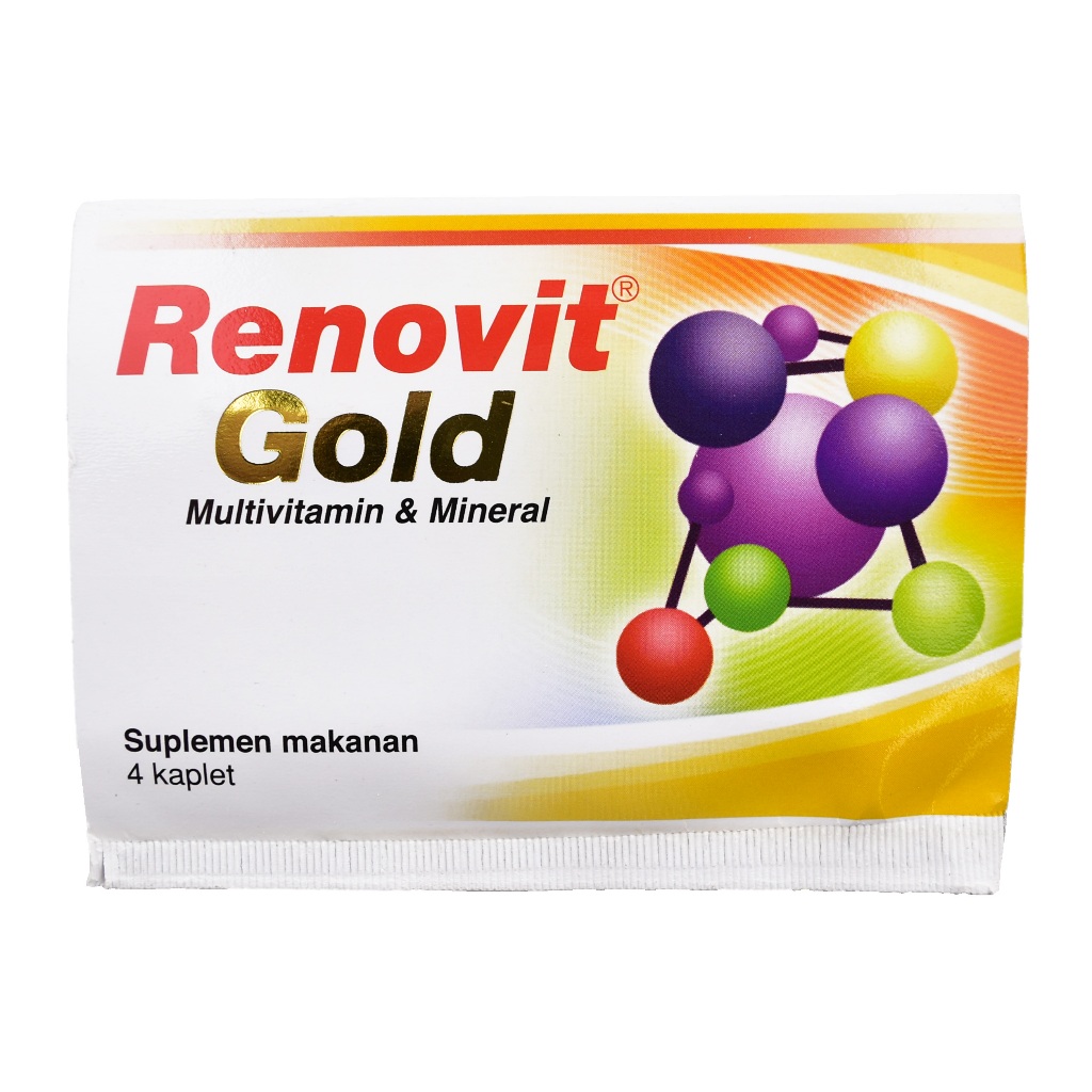 Renovit Gold Multivitamin Dewasa Lansia Vitamin Jaga Daya Tahan Tubuh Energi Harian